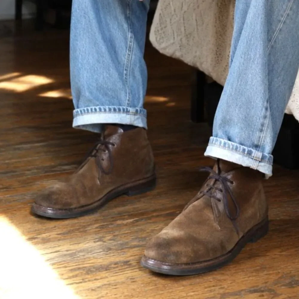 Pimlico Brown Capital Suede Lace Up Boots Shoes  Mens Size 12